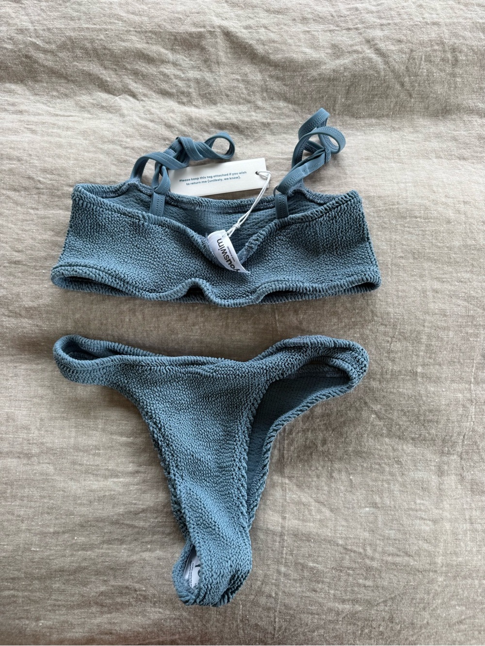 Youswim Textured Blue Bikini Set